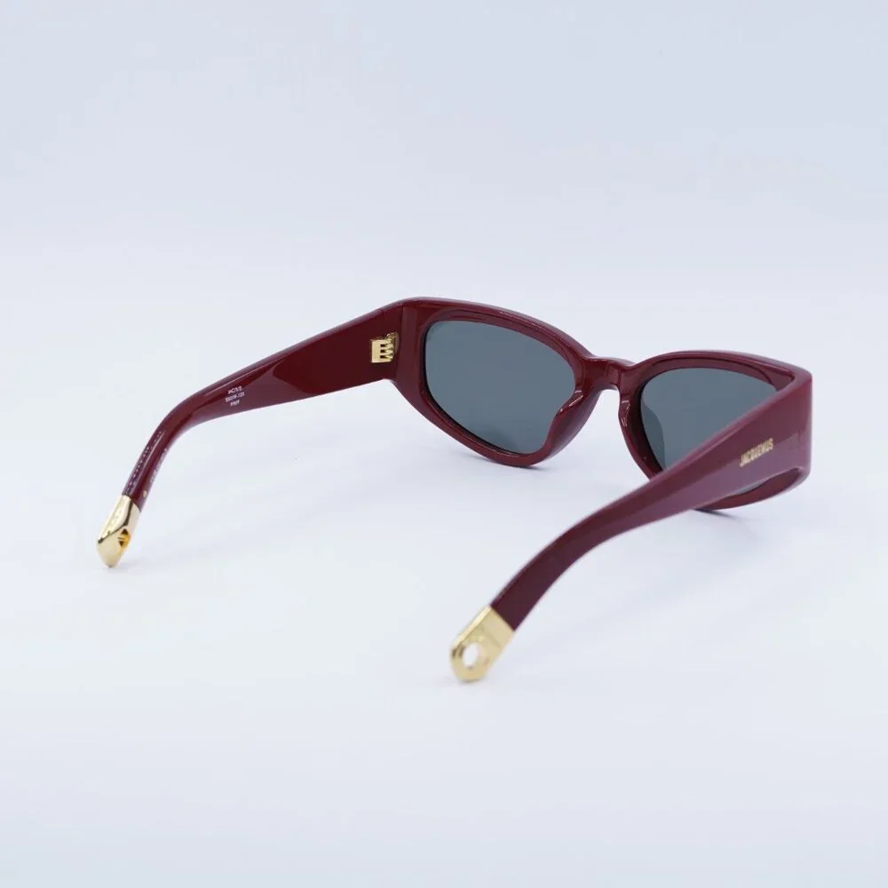 Jacquemus GALA JAC/5 C3 Sunglasses Burgundy Cat Eye Frame, Grey Lenses